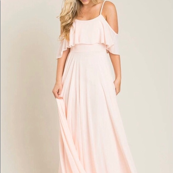 Ina Dresses & Skirts - Blush Pink Morning Lavender Maxi Bridesmaid Dress